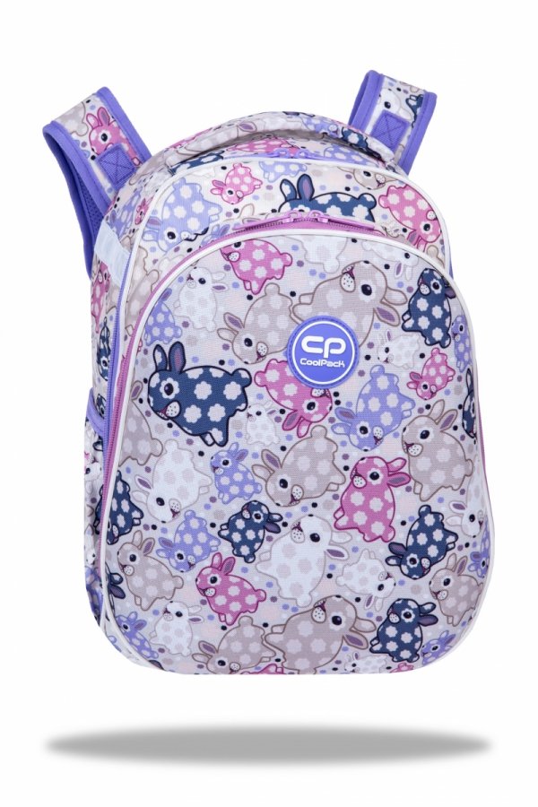 ZESTAW 5 el. Tornister Plecak CoolPack TURTLE  25 L króliczki, WHITE BUNNY (F015833SET5CZ)