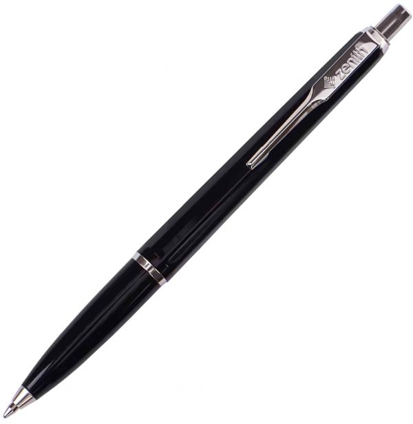 Długopis Zenith 7 CLASSIC Nikiel  CZARNY niebieski wkład (4071000)