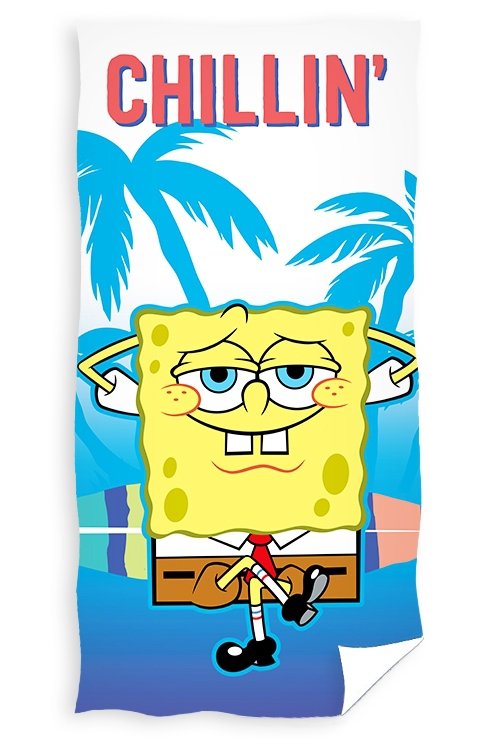 Ręcznik plażowy kąpielowy Spongebob Kanciastoporty 70 x 140 cm (sbob224002)