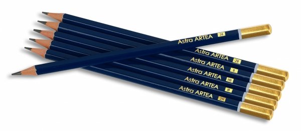 OŁÓWKI do szkicowania w metalowym pudełku 6 sztuk ARTEA Astra (206118001)