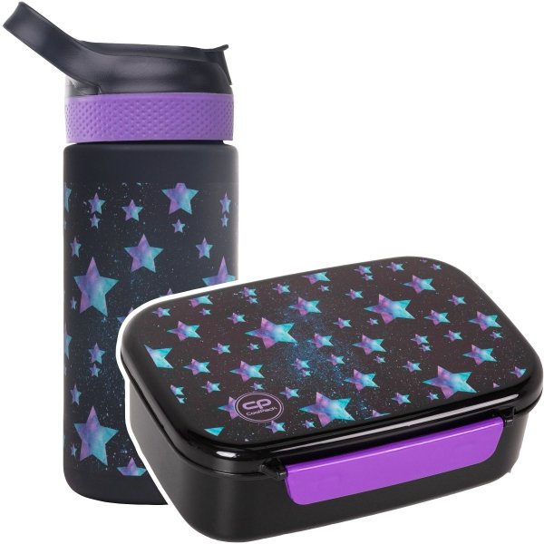 Zestaw bidon i śniadaniówka CoolPack BIBBY gwiazdy, STAR NIGHT 420ml (Z08830+Z18830)