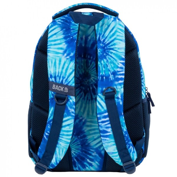 Plecak szkolny młodzieżowy BackUP 26 L niebieskie wzory, TIE DIE (PLB4X22)