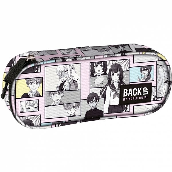 ZESTAW 2 el. Plecak szkolny młodzieżowy BackUP 26 L komiks anime, MANGA PASTEL (PLB6X02SET2CZ)