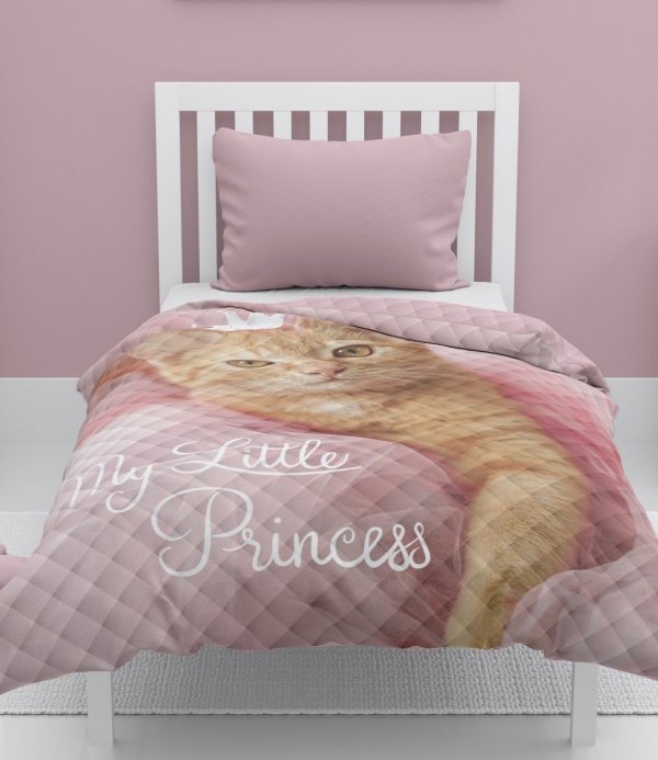 Narzuta dziecięca na łóżko CAT Kot Kotek 170 x 210 cm (K98)