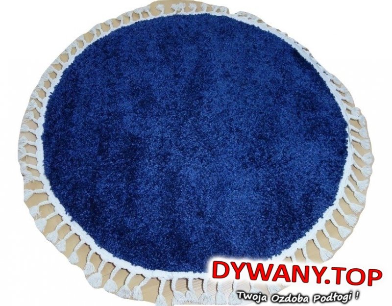 Shaggy BERBER NAVY BLUE koło 120cm