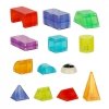 Klocki magnetyczne konstrukcyjne świecące elementy figury 3D 134 el.