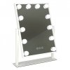 Lusterko do makijażu kosmetyczne podświetlane 12 LED Hollywood z 12 żarówkami USB 30 x 40 cm