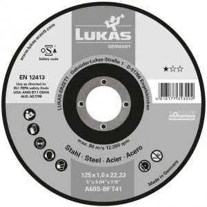TARCZA PŁASKA T1A 125*1.6*22 A46T-BF PREMIUMFLEX