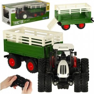 Traktor RC zdalnie sterowany ciągnik rolniczy z przyczepą pilot farma prezent 2,4G 3,7V 500mAh