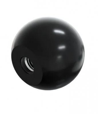 UCHWYT BAKELITOWY &#039;KULA&#039; CZARNY M6*32MM DIN319C