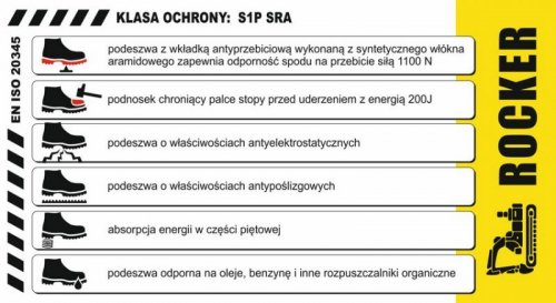PÓŁBUTY BEZPIECZNE VERDE S1P SRA ROZMIAR 46
