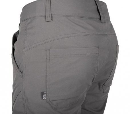 SPODNIE ROBOCZE OUTDOOR 2 WAY STRETCH, SZARE ROZMIAR M