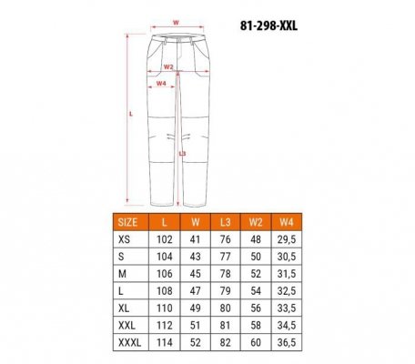 SPODNIE ROBOCZE MIX&MATCH STRETCH BRĄZOWE ROZMIAR M