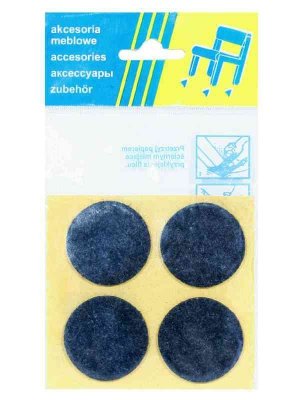 PODKŁADKA FILCOWA BLISTER CZARNA FI 40MM - 4SZT