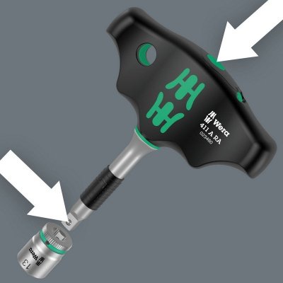 WKRĘTAK Z RĘKOJEŚCIĄ POPRZECZNĄ T, SERIA 400,1/4&#039;&#039;*45MM