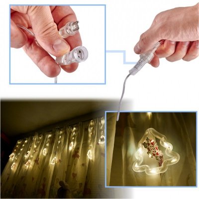 Kurtyna LED na okno girlanda świąteczna choinkowa  3 m 125 LED