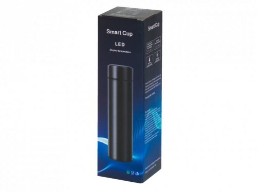 Kubek bidon termiczny termos smart LED 500ml bordowy