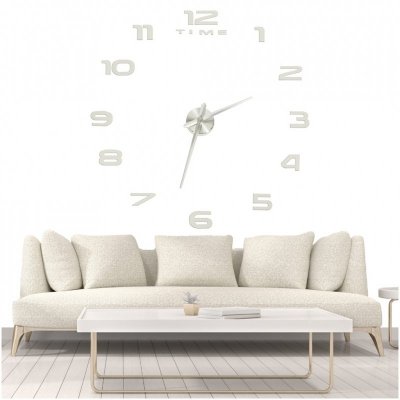 Zegar ścienny naklejany na ścianę 3D lustrzany DIY duży nowoczesny 80-120cm XL