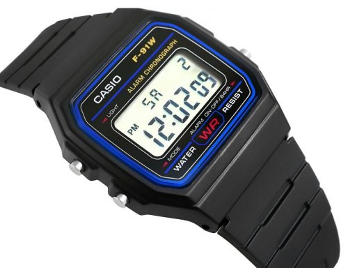 Zegarek Męski CASIO F-91W-1YEG + BOX