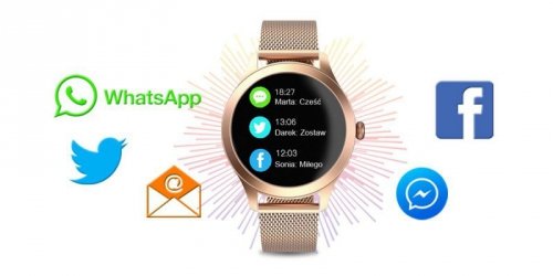 Damski SMARTWATCH G.Rossi SW014G-2 Różowe złoto
