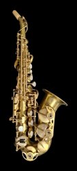 RAMPONE&CAZZANI saksofon sopranowy R1 JAZZ, 2004/J/OT, zagięty, surowy postarzany mosiądz, z futerałem