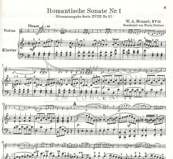 Mozart 6 sonat na skrzypce i fortepian KV50-60 (Sonaty Romantyczne)