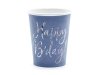 Kubeczki Happy B'day!, granatowy, 220ml (1 karton / 25 op.) (1 op. / 6 szt.)