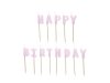 Świeczki urodzinowe Happy Birthday, 2,5 cm, fioletowy (1 karton / 24 op.) (1 op. / 13 szt.)