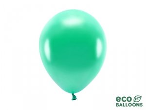 Balony Eco 26cm metalizowane, zielony (1 op. / 10 szt.)