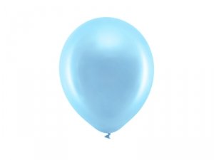 Balony Rainbow 23cm metalizowane, niebieski (1 op. / 100 szt.)