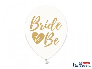 Balony 30cm, Bride to be, Crystal Clear (1 op. / 50 szt.)