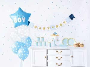 Zestaw dekoracji party - It's a boy (1 karton / 8 op.) (1 op. / 49 szt.)