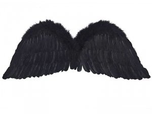 Skrzydła anioła, czarny, 75 x 30cm