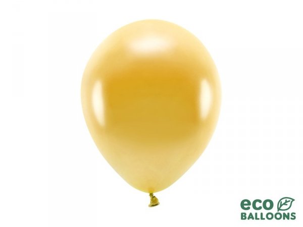 Balony Eco 26cm metalizowane, złoty (1 op. / 100 szt.)