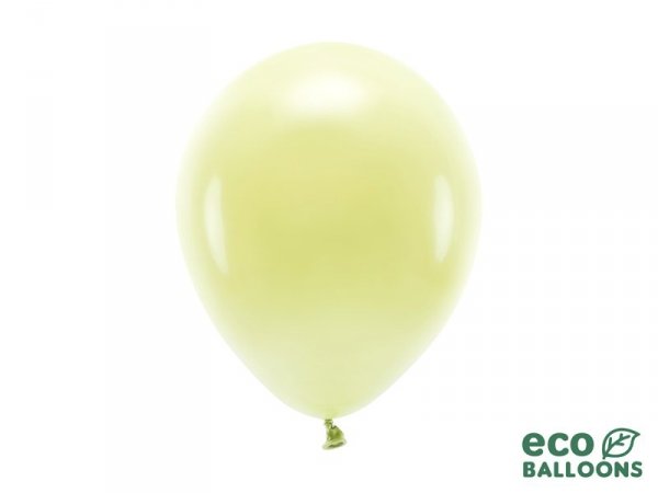 Balony Eco 26cm pastelowe, jasny żółty (1 op. / 100 szt.)
