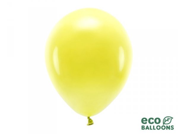 Balony Eco 30cm pastelowe, żółty (1 op. / 100 szt.)