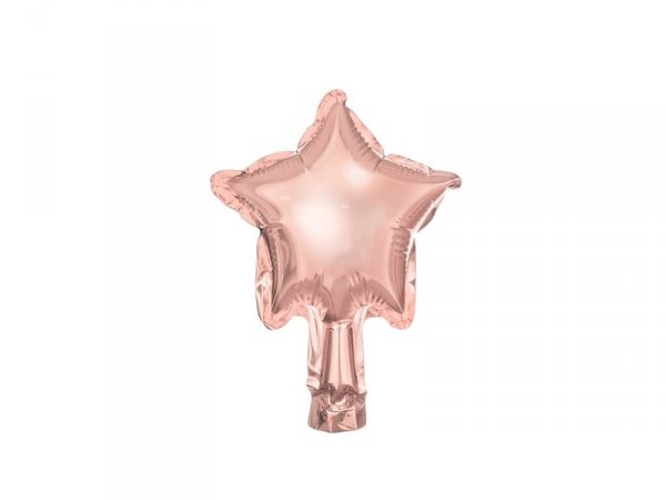 Balony foliowe Gwiazdka, 12cm, różowe złoto (1 op. / 25 szt.)