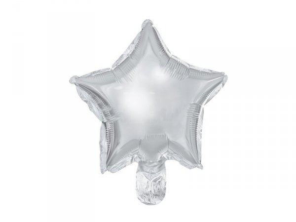 Balony foliowe Gwiazdka, 25 cm, srebrny (1 op. / 25 szt.)