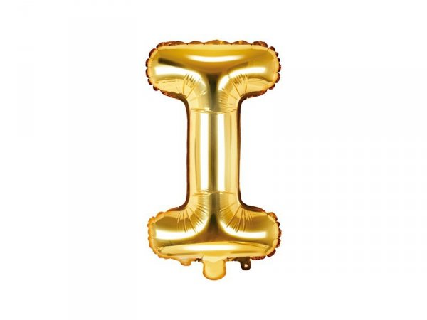 Balon foliowy Litera ''I'', 35cm, złoty