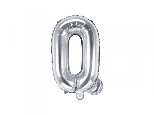 Balon foliowy Litera ''Q'', 35cm, srebrny