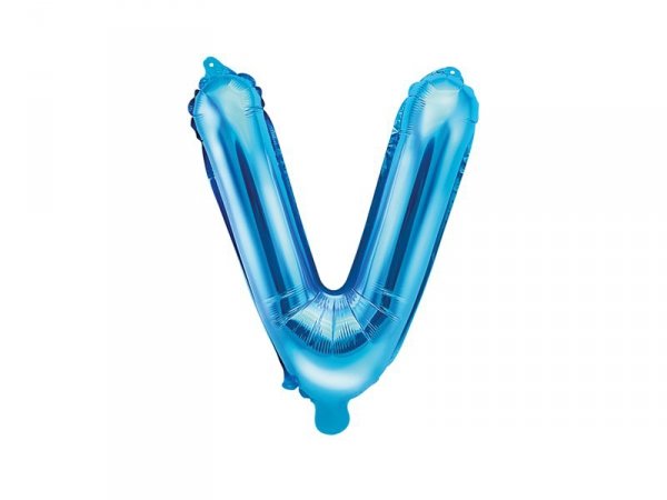 Balon foliowy Litera ''V'', 35cm, niebieski