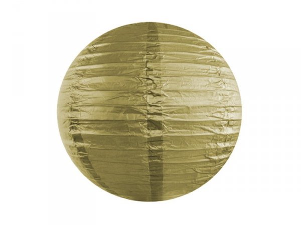Lampion papierowy, złoty, 25cm