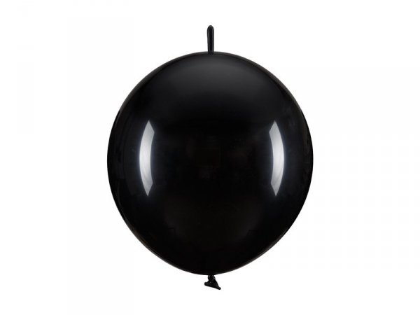 Balony z łącznikiem, 33 cm, czarny (1 op. / 20 szt.)