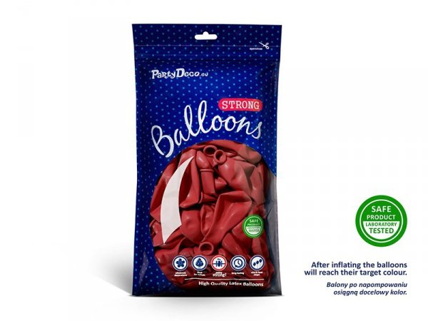 Balony Strong 30cm, Pastel Poppy Red (1 op. / 50 szt.)