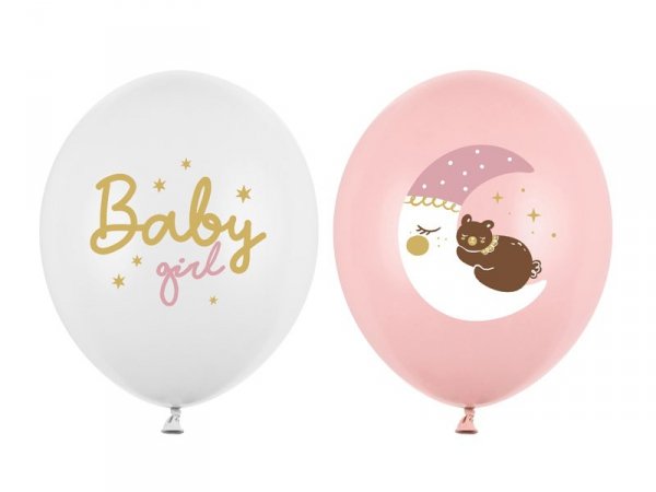 Balony 30 cm, Baby girl, mix (1 op. / 50 szt.)