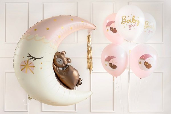 Balony 30 cm, Baby girl, mix (1 op. / 50 szt.)