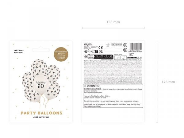 Balony 30 cm, 60, Pastel Off-white (1 op. / 6 szt.)
