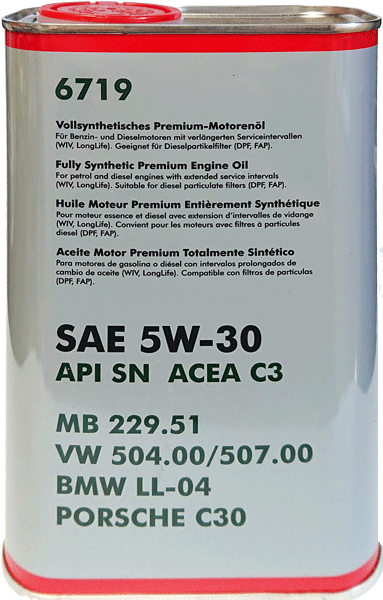 OEM VW 504.00/507.00 6719 5w30 MANNOL FANFARO 1L