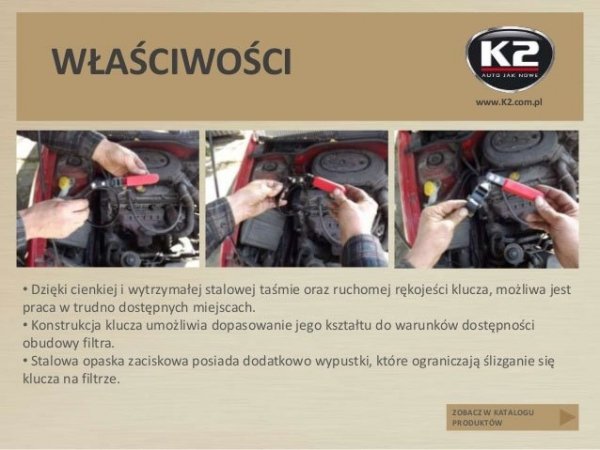 K2 W668 Klucz do filtrów opaskowy 102-111mm