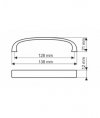 Uchwyt Gamet UN45 128mm G8 Inox